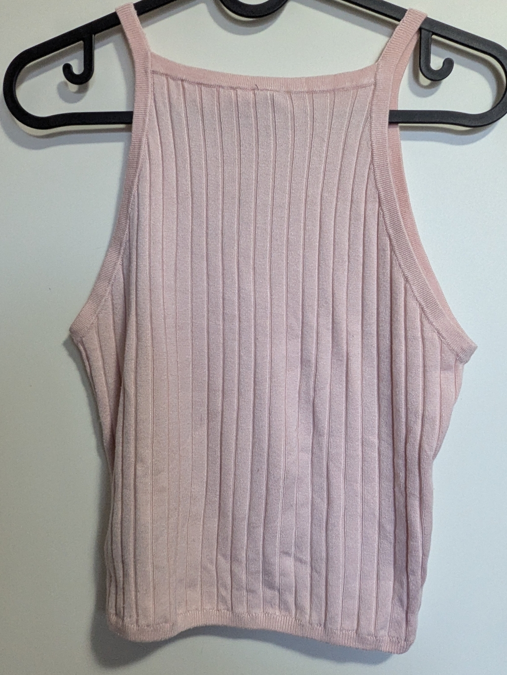 Blush Pink Ribbed High-Neck Tank - Picture 2 of 2